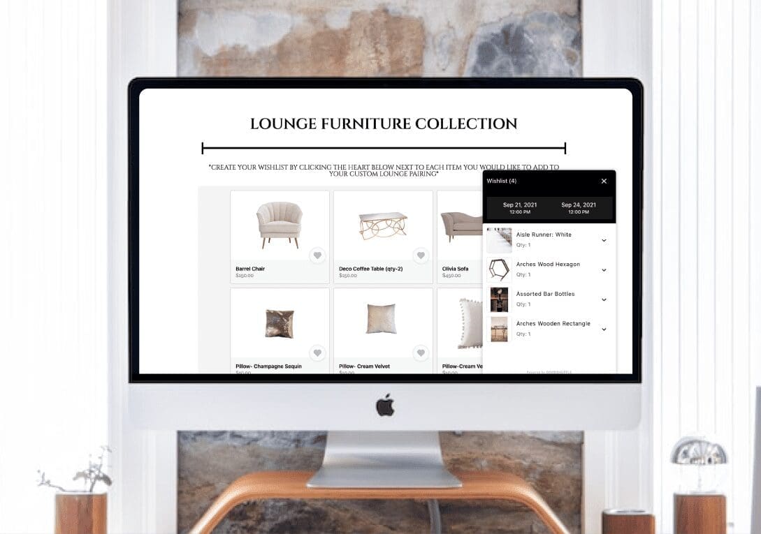 Receive Online Wishlist Submissions using Goodshuffle Pro Rental Software